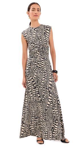 Johanna Ortiz Johanna Ortiz The Lone Muse Ankle Dress BLACK / ECRU