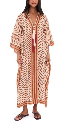 Johanna Ortiz Johanna Ortiz The Secret of The Sun Tunic Dress Ecru/Dark Coffee