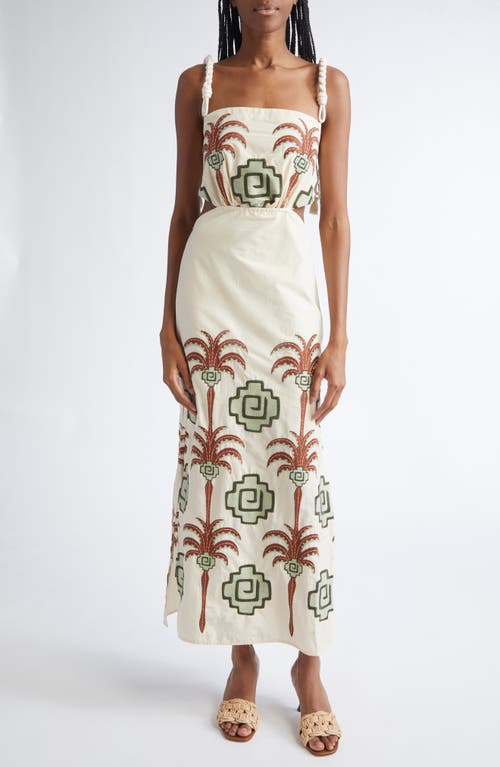 Johanna Ortiz Johanna Ortiz Tributaries Embroidered Cotton Blend Dress