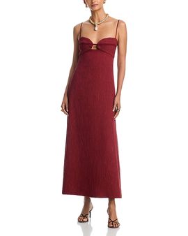 Johanna Ortiz Johanna Ortiz Wine Dream Spinner Ankle Dress