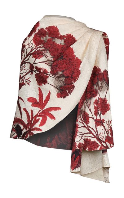 Johanna Ortiz Johanna Ortiz WoolSilk Ocean of Secrets Cape Print
