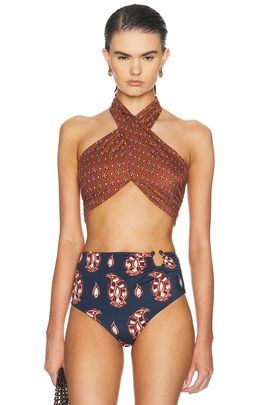 Johanna Ortiz Johanna Ortiz Wrap Bikini Top