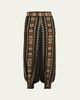 Johanna Ortiz Nareem Geo-Print Balloon-Leg Ankle Pants - 1