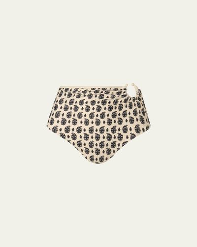Johanna Ortiz Paisleys High-Waist Bikini Bottoms