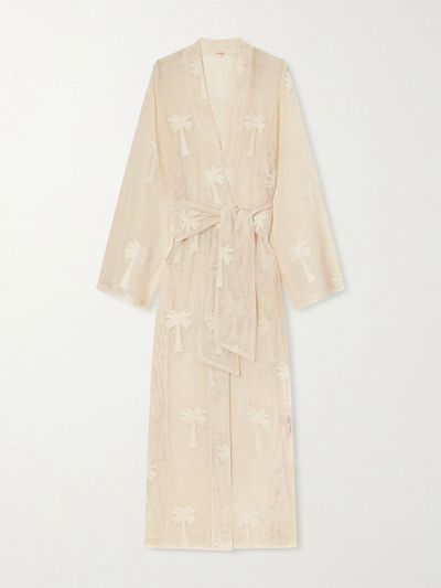 JOHANNA ORTIZ Palm & Soul printed cotton-mesh coverup