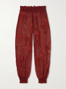 JOHANNA ORTIZ Palm Nomad cotton-mesh balloon pants