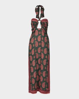 Johanna Ortiz Playa Grande Linen A-Line Maxi Dress