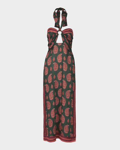 Johanna Ortiz Playa Grande Linen A-Line Maxi Dress