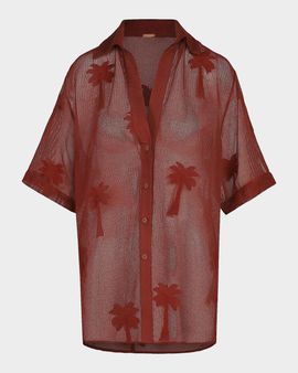 Johanna Ortiz Playa Grande Salty Promises Cotton Mesh Shirt