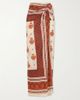 JOHANNA ORTIZ Red Spirit of the Rider printed cotton pareo - 1