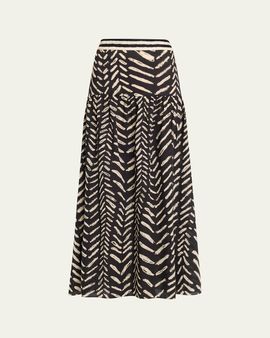 Johanna Ortiz Rituales Tiered Maxi Skirt