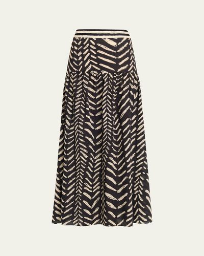 Johanna Ortiz Rituales Tiered Maxi Skirt