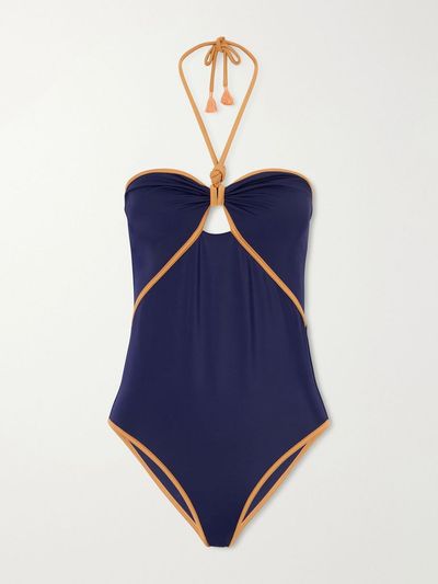 JOHANNA ORTIZ Salt and Saddle halterneck swimsuit