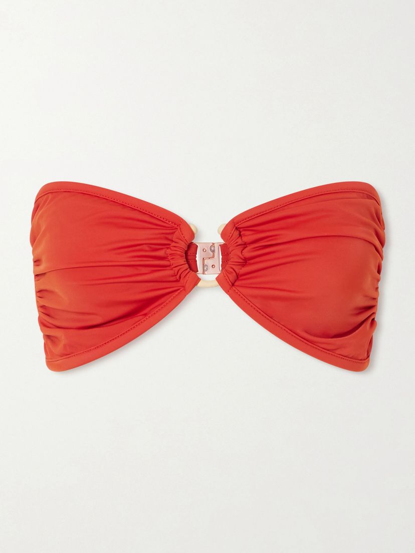 JOHANNA ORTIZ Seawaters embellished bikini top