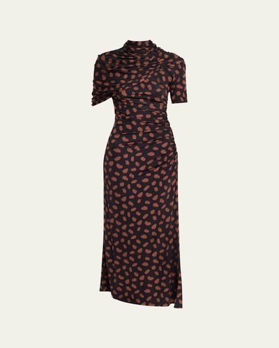 Johanna Ortiz Serene Safari Draped Ankle Dress