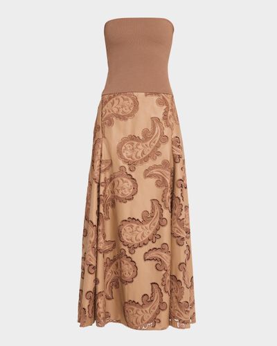 Johanna Ortiz The Quiet Bloom Strapless Embroidered Maxi Dress