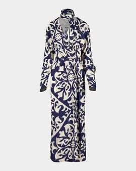 Johanna Ortiz Unmooring Silk Wrap Midi Dress