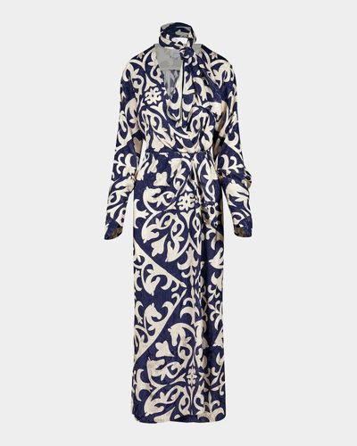 Johanna Ortiz Unmooring Silk Wrap Midi Dress