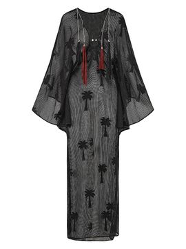 Johanna Ortiz Women's Playa Grande Veil Cotton Mesh Tunic Dress
