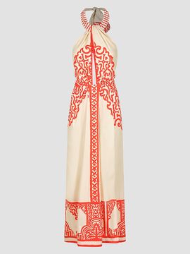 Johanna Ortiz Women's Sunset Script Halter Maxi Dress