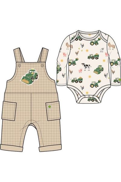 John Deere John Deere 2-Piece Bodysuit and Overalls Set