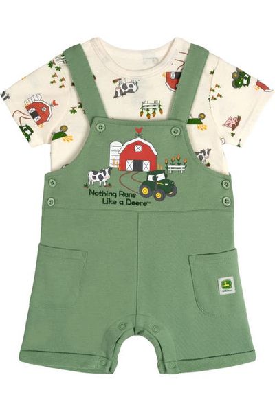John Deere John Deere 2-Piece Shortall and T-Shirt Set