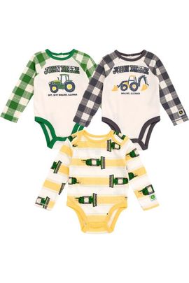 John Deere John Deere 3-Pack Long Sleeve Bodysuits