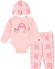 John Deere John Deere 3 Piece Bodysuit Pants and Hat Set - 1