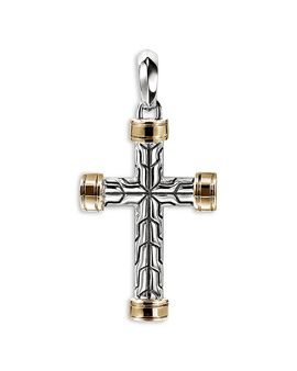 John Hardy John Hardy 14K Yellow Gold & Sterling Silver Jh Essential Cross Pendant