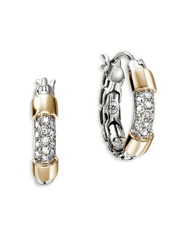 John Hardy John Hardy 14K Yellow Gold & Sterling Silver Jh Essentials Extra Small Hoop Earrings