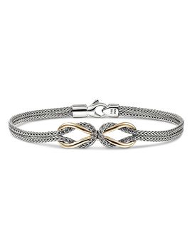 John Hardy John Hardy 18K Yellow Gold & Sterling Silver Love Knot Infinity Woven Link Bracelet