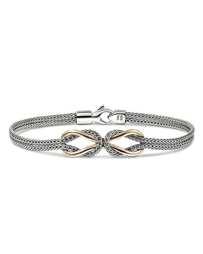 John Hardy John Hardy 18K Yellow Gold & Sterling Silver Love Knot Infinity Woven Link Bracelet