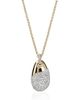 John Hardy John Hardy Artisan Series 18k Gold Diamond Pebble Pendant Necklace  - 1