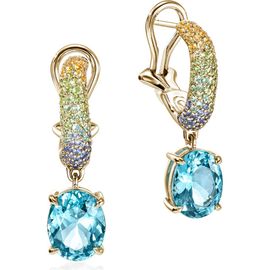 John Hardy John Hardy Artisan Series 18k Gold Multi-Gemstone Drop Earrings 