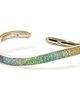 John Hardy John Hardy Artisan Series 18k Gold Multi-Stone Surf Cuff Bracelet  - 1