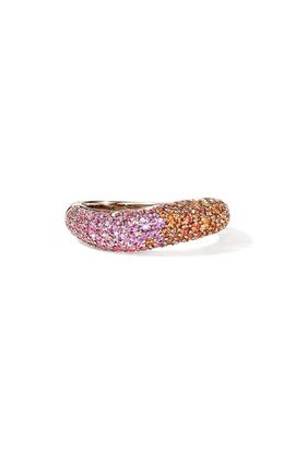 John Hardy John Hardy Artisan Series 18k Gold Sapphire Surf Ring 