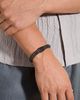 John Hardy John Hardy Dark Silver Icon Black Sapphire Pave Clasp Woven Link Bracelet, 10.5mm - 2