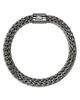 John Hardy John Hardy Dark Silver Icon Black Sapphire Pave Clasp Woven Link Bracelet, 10.5mm - 4