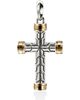 John Hardy John Hardy Essential 14k Gold & Sterling Silver Cross Pendant  - 1
