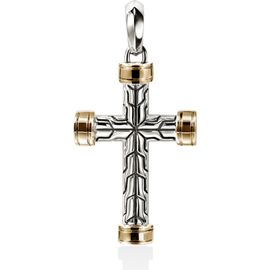John Hardy John Hardy Essential 14k Gold & Sterling Silver Cross Pendant 