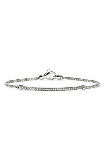 John Hardy John Hardy Essentials Sterling Silver Pavé Bar Bracelet 