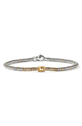 John Hardy John Hardy Heishi Bracelet, 14K Gold, Sterling Silver, Citrine, 2.5mm 