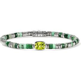 John Hardy John Hardy Heishi Bracelet, Sterling Silver, Peridot, 4mm 