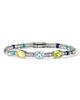 John Hardy John Hardy Heishi Bracelet, Sterling Silver, Peridot, Topaz, Quartz, 4mm  - 1