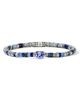John Hardy John Hardy Heishi Bracelet, Sterling Silver, Tanzanite, 4mm  - 1