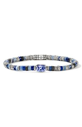 John Hardy John Hardy Heishi Bracelet, Sterling Silver, Tanzanite, 4mm 