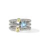 John Hardy John Hardy Heishi Ring, Sterling Silver, Treated Swiss Blue Topaz, Lemon Quartz, Peridot  - 1