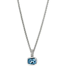 John Hardy John Hardy Heishi Sterling Silver London Blue Topaz Pendant Necklace 