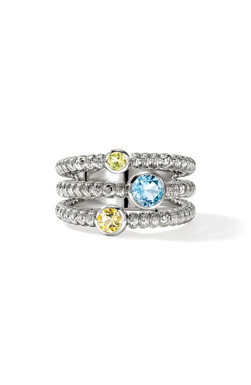 John Hardy John Hardy Heishi Swiss Blue Topaz Ring 