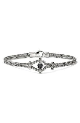 John Hardy John Hardy Icon Bracelet, Sterling Silver, Black Sapphire, 3.6mm 